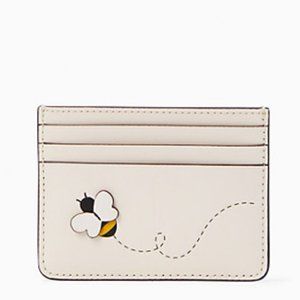 Kate Spade Honey Bee Small Slim Card Holder Parchment Multi